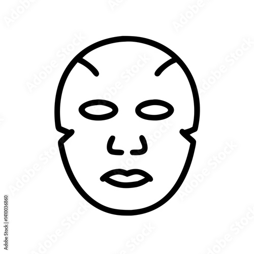 Facial Sheet Mask Icon in Minimalist Style  