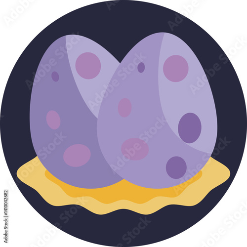 Fossilized egg representing prehistoric dinosaur reproduction.