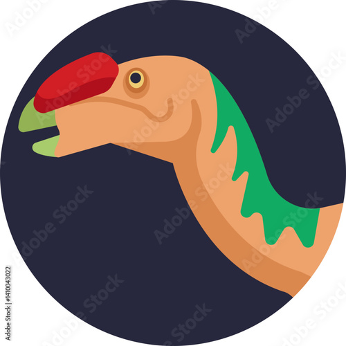 Muttaburrasaurus: A herbivorous dinosaur with a unique, blunt, and flat snout, known for its distinctive head shape and large size.