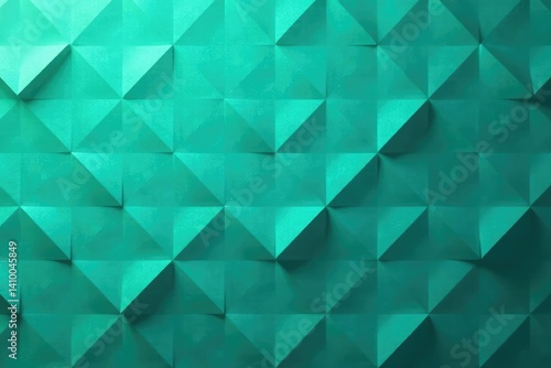 Repeating teal triangles forming abstract design, pattern, surface