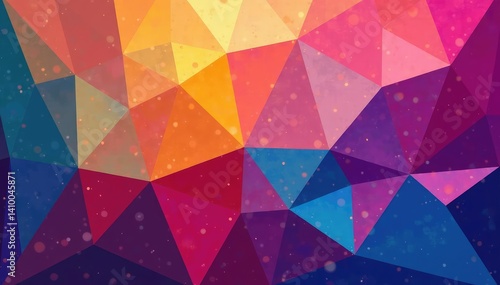 Repeating triangles forming a colorful mosaic, shape, colorful design, colorful triangle