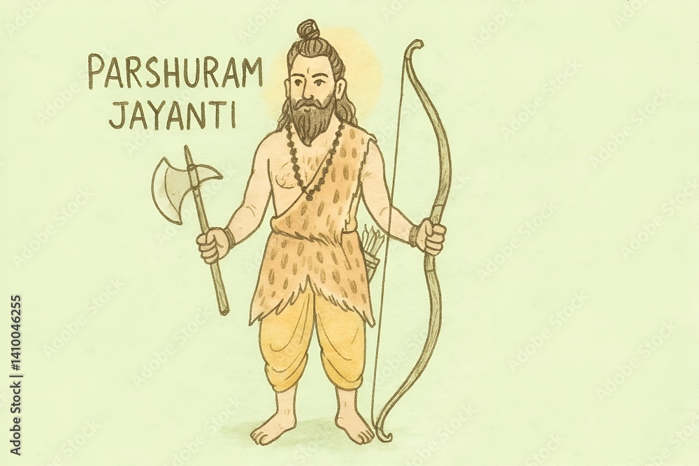 Fototapeta premium Simple illustration for parshuram jayanti.