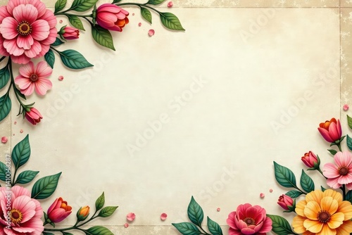 Subtle floral damask pattern on distressed paper, pattern, silver