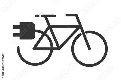 Electric bicycle icon. Eco friendly electro cycle vehicle sign concept. Electro bicycle icon set icon on white background