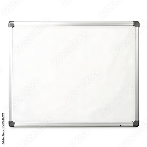 Blank whiteboard with aluminum frame.