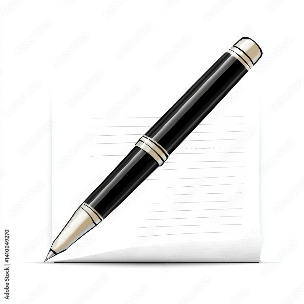Black pen on lined paper Black pen on lined paper