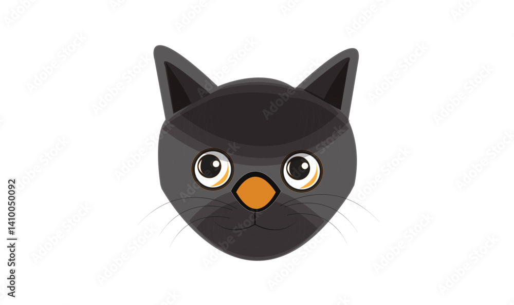Cat emoji icon vector image. Cat emoji icon vector image.