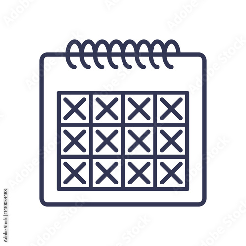 A calendar with crossed-out days symbolizes ScheduledSuspension.