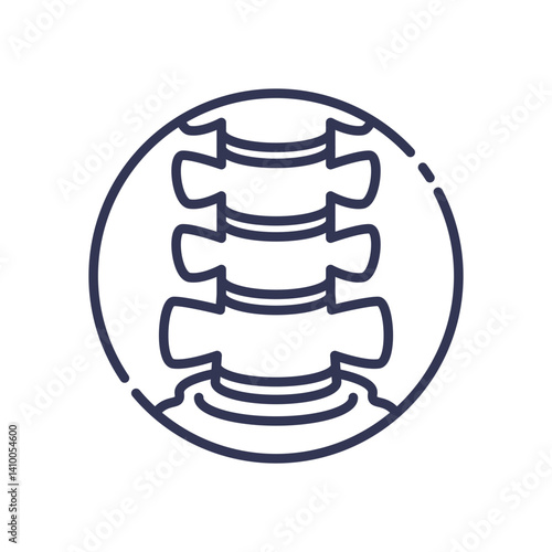 Illustration of a spine symbolizing spinal health and alignment.