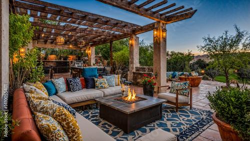 Terrasse bohème chic