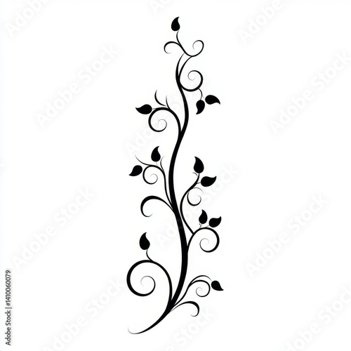 Ornate Vertical Floral Design