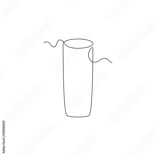 one line art Collins Glass vector illustration. line art, one continuous line, simple, hand drawn and sketch style. for icons, symbols, signs or logos