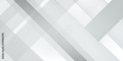 White hafltone box gradient rectangle presentation background. Vector illustration design for presentation, banner, cover, web, flyer, card, poster, wallpaper, texture, slide, magazine, and powerpoint