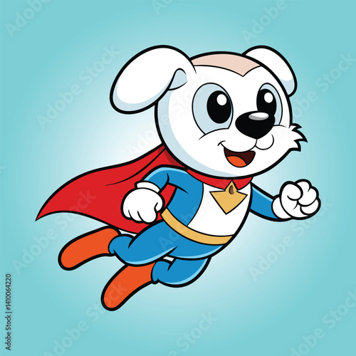 Cute Maltese Super Hero Flying