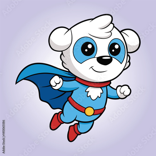 Cute Maltese Super Hero Flying