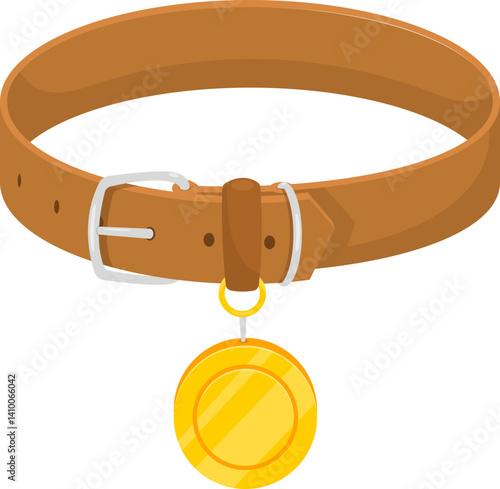 Dog collar clipart design illustration