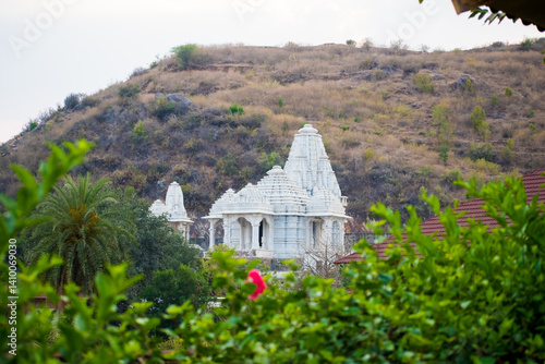 фотографія Beautiful white jain temple shantinath bhawan Rajasthan