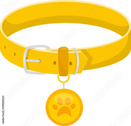 Dog collar clipart design illustration