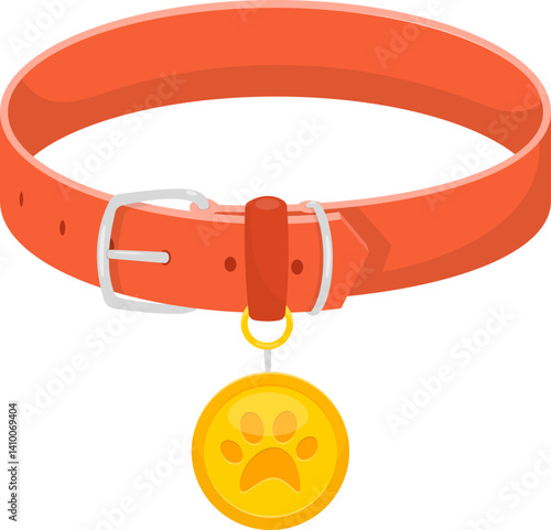 Dog collar clipart design illustration