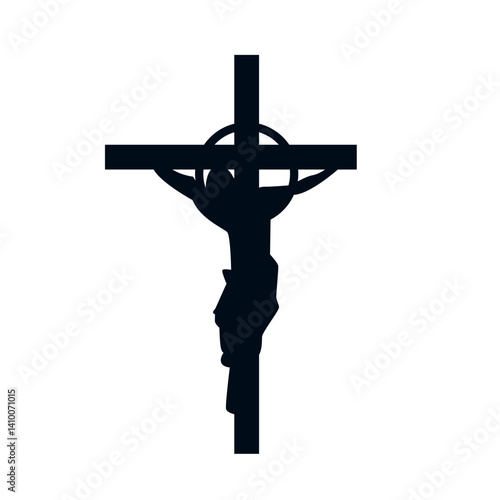 Silhouette of Crucifixion Cross