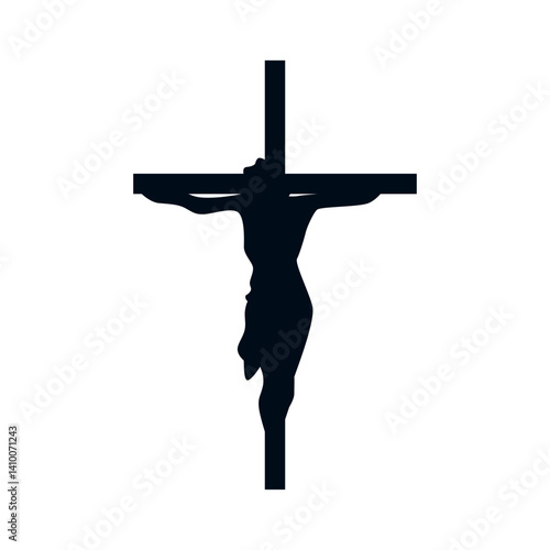Silhouette of Crucifixion Cross