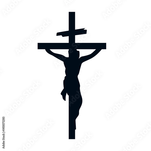 Silhouette of Crucifixion Cross