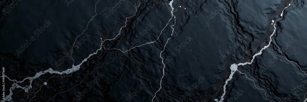 Naklejka premium Seamless black granite stone texture with smooth surface and subtle veining, black, texture, granite