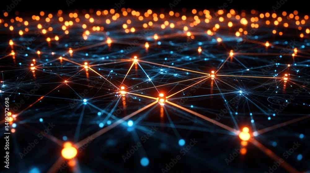 Abstract Network Connections: A Digital Universe of Interlinked Nodes Abstract Network Connections: A Digital Universe of Interlinked Nodes