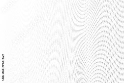 Minimal Black and white wavy halftone background vector Vector in concept of technology science.