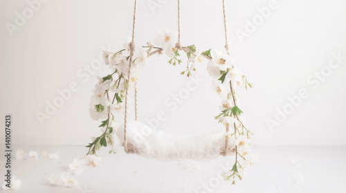 spring flowers hanging swing