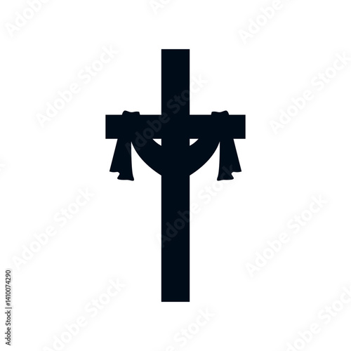Silhouette of Crucifixion Cross