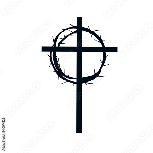 Silhouette of Crucifixion Cross