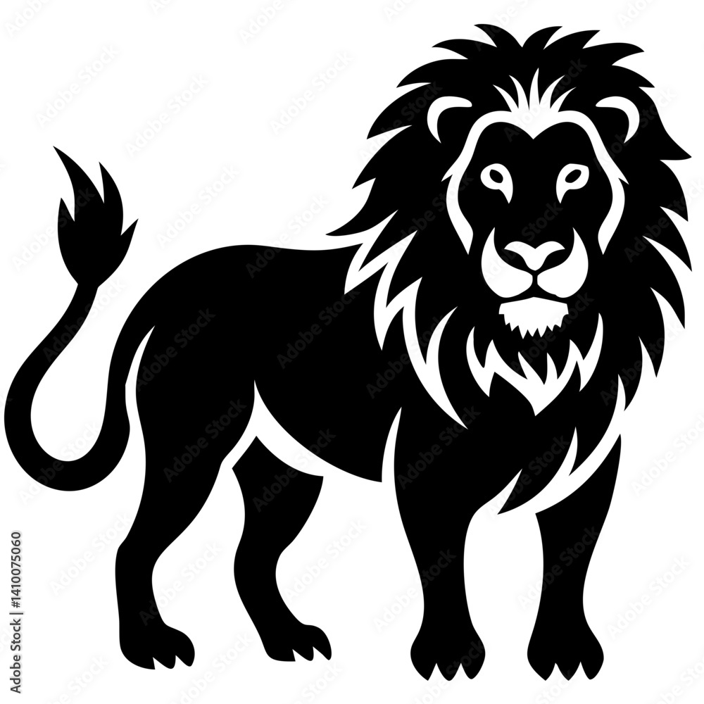 Fototapeta premium Silhouette of a lion 