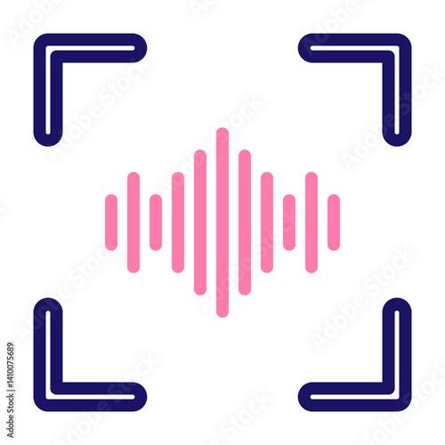 Speech Recognition Vector Line Two Colors Icon Design