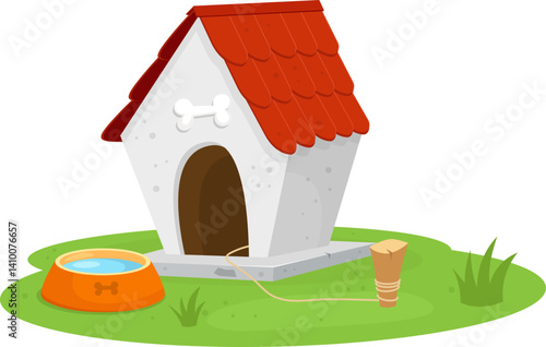 Dog house clipart design illustration