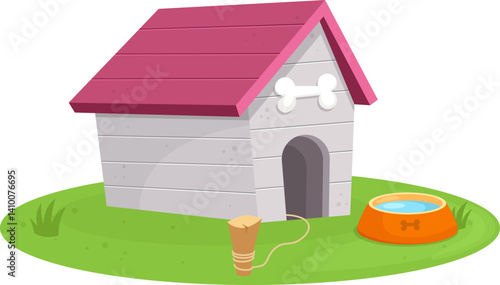 Dog house clipart design illustration