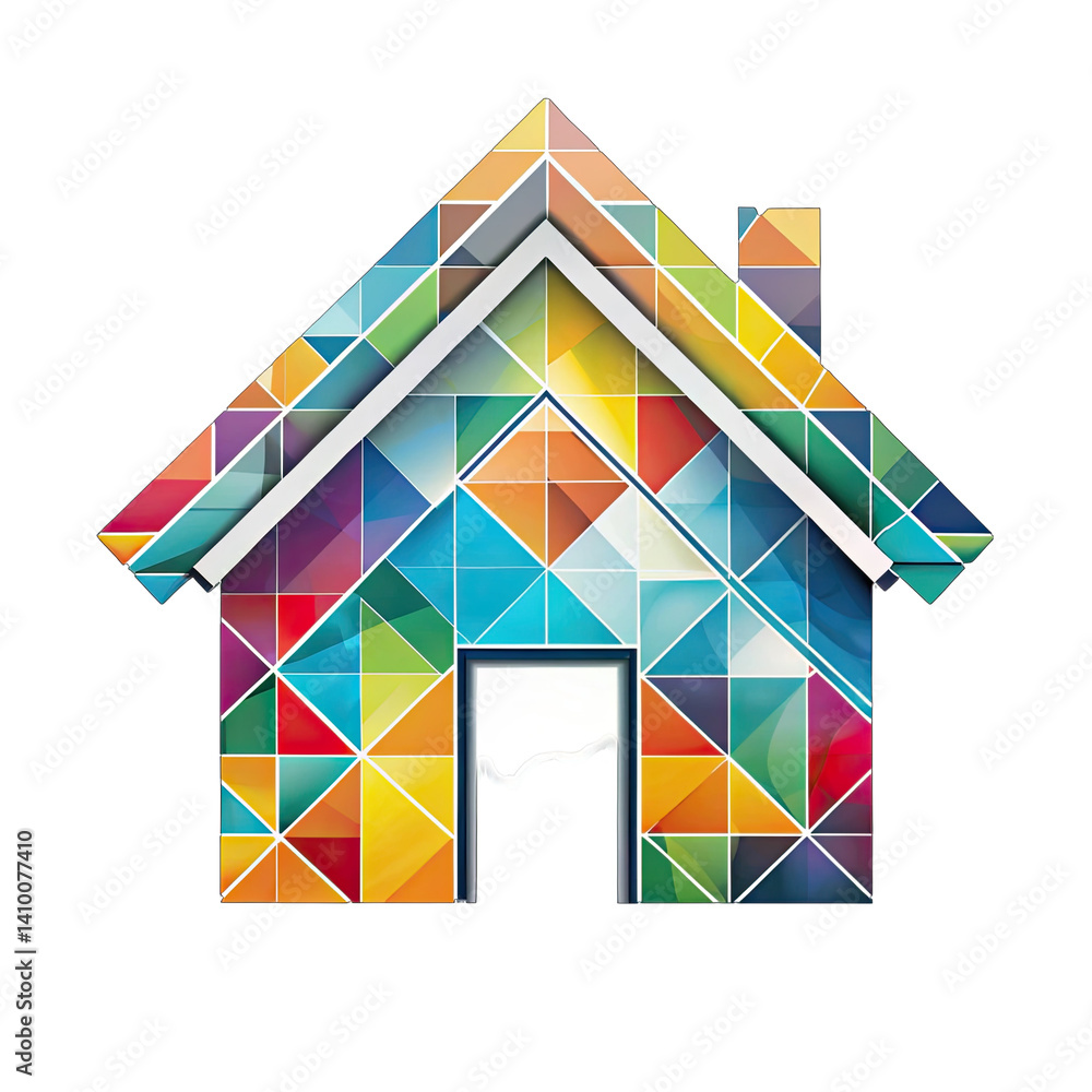 house made of colored pencils