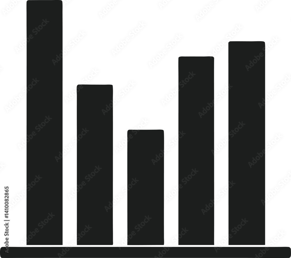 Solid Black Business Chart for Presentation Solid Black Business Chart for Presentation