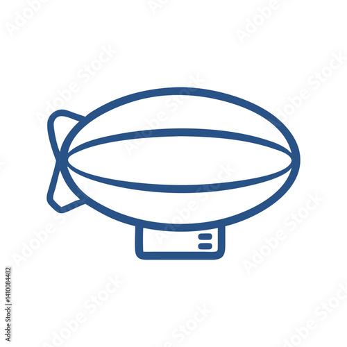 Dirigible Airship Line Icon Vector