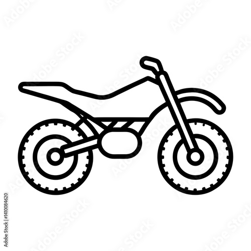 Dirt Bike Vector Icon Line Art
