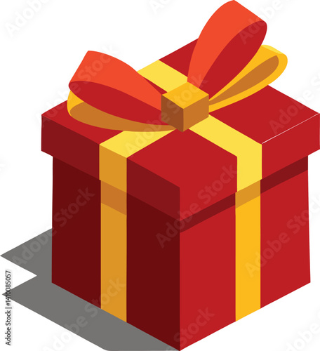 gift box with red ribbon