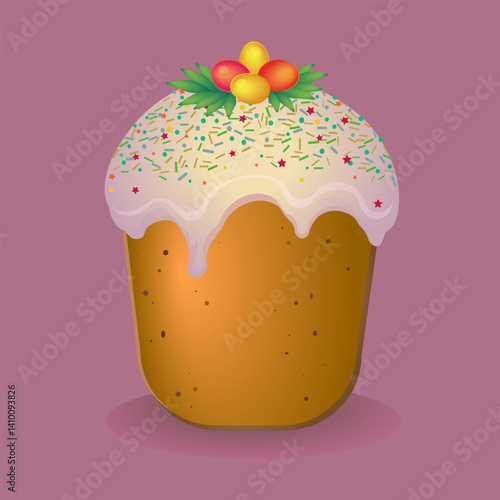 Paska sweet bread traditional easter european christian holiday symbol