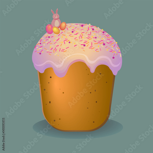 Paska sweet bread traditional easter european christian holiday symbol