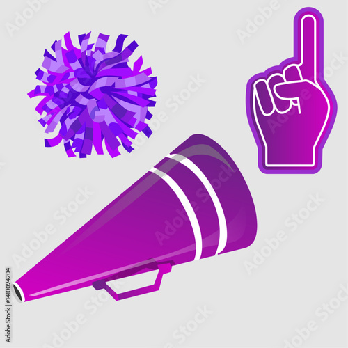 Cheerleading purple tems vector
