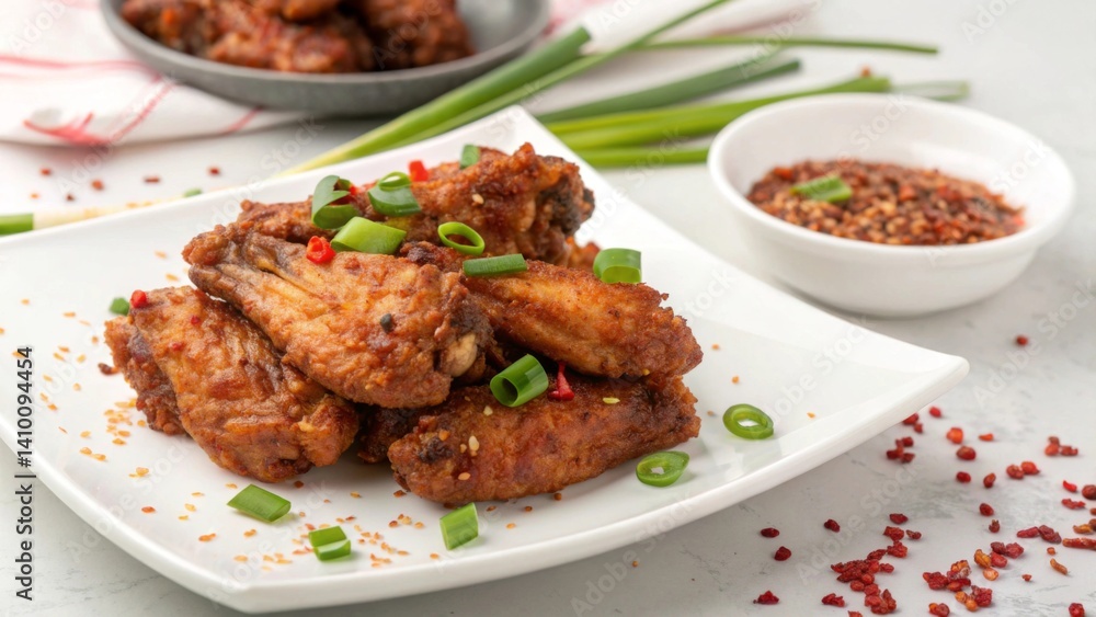 fried chicken wings with rice fried chicken wings with rice