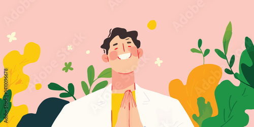A cheerful man, radiating p...