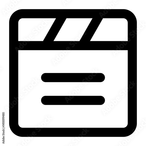 clapperboard icon for illustration