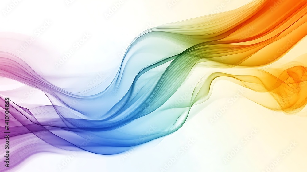 Abstract Rainbow Wave Design Colorful Swirls Abstract Rainbow Wave Design Colorful Swirls