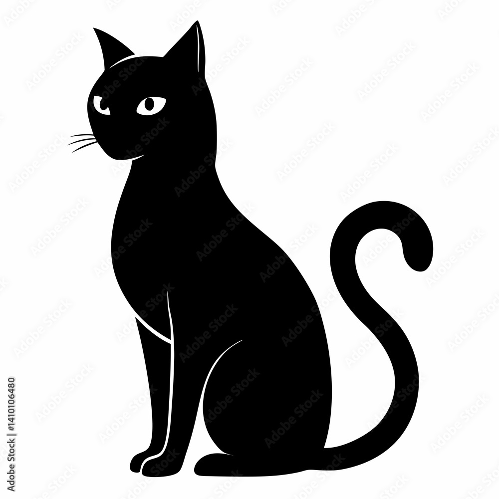 black cat on white background black cat on white background