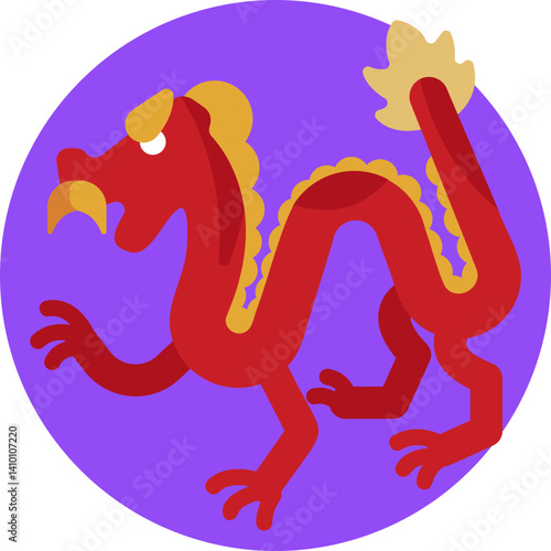 Traditional Chinese dragon symbolizing power, strength, and good fortune.